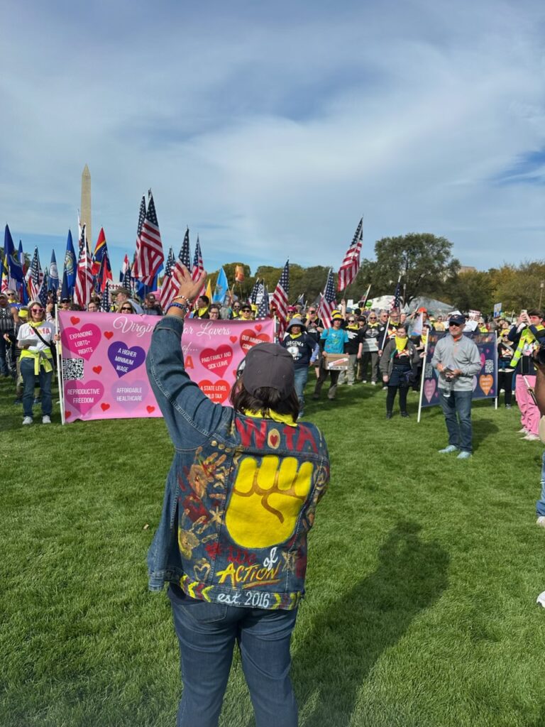 Founder Micaela Pond at No Kings Day October 18, 2025