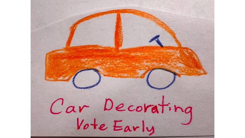 Car Decorating for Early Voting