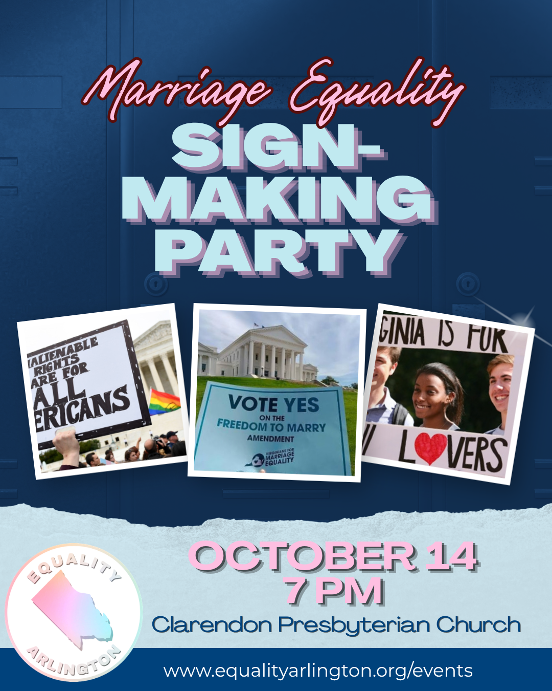 Sign-making for the Marriage Equality Rally